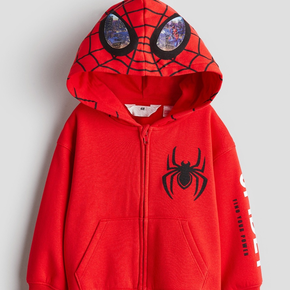 Spiderman PRINTED ZIP-THROUGH HOODIE H&M 6/7